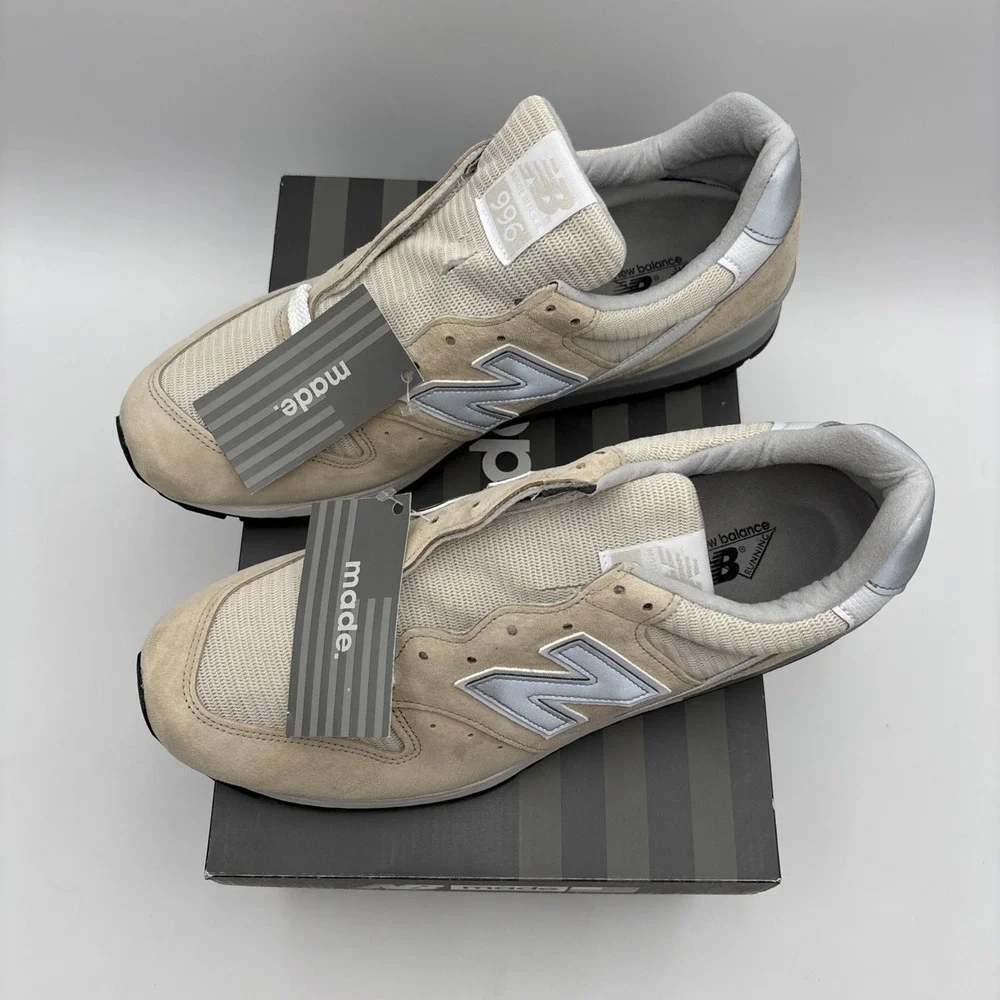 New Balance 996 Men 12 Shoes Made in USA Tan Beige Sneakers M996CRC NEW With BOX